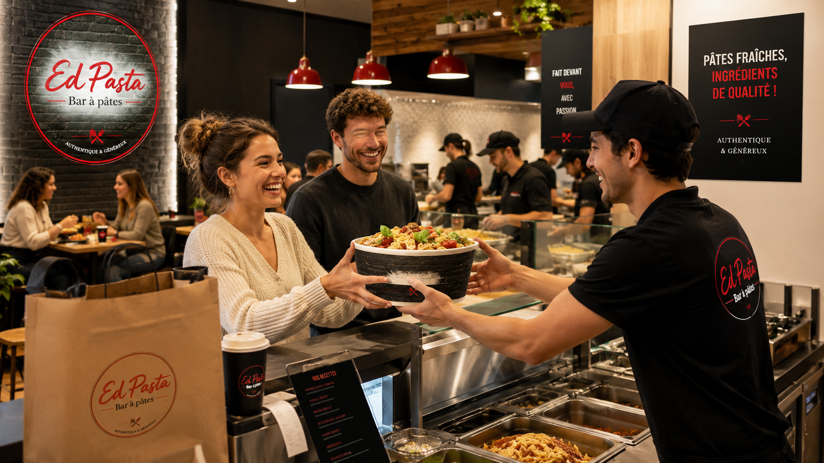 Préparation d’un bowl EdPasta